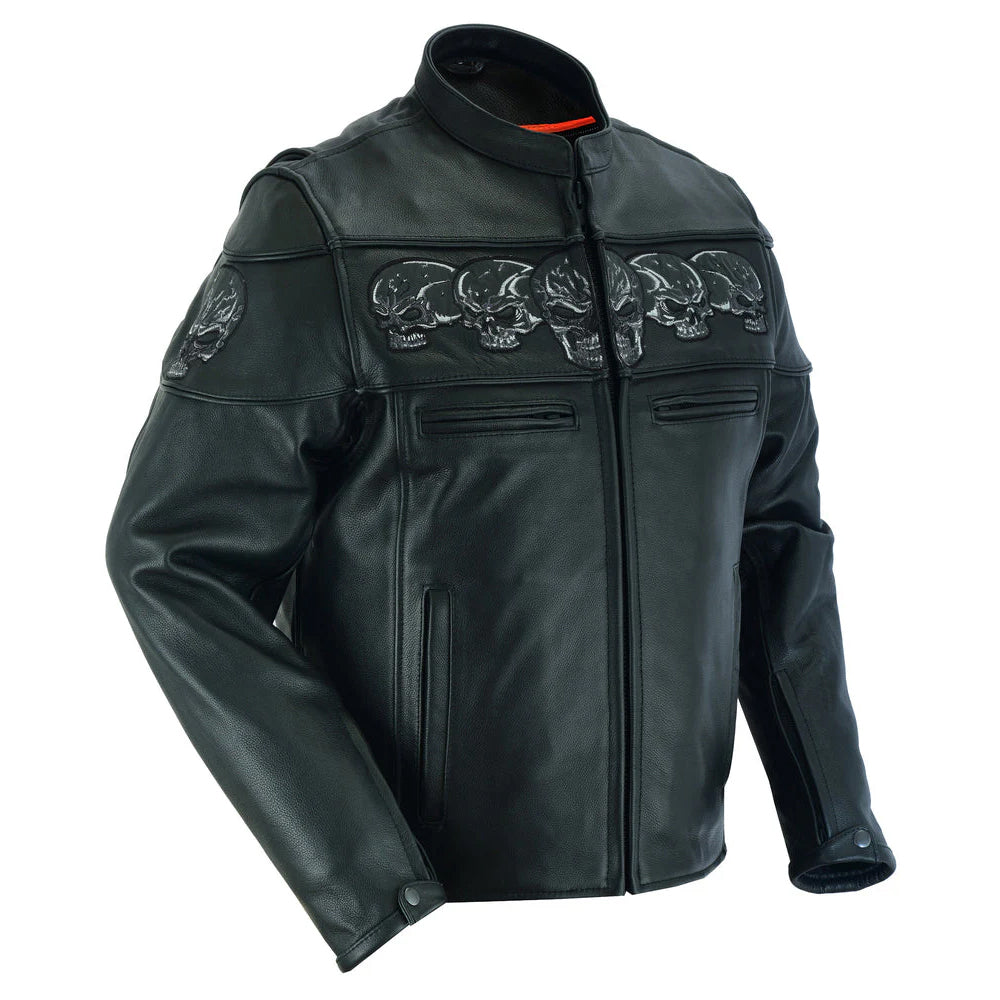 ADA700 Men's Scooter Jacket w/Reflective Skulls