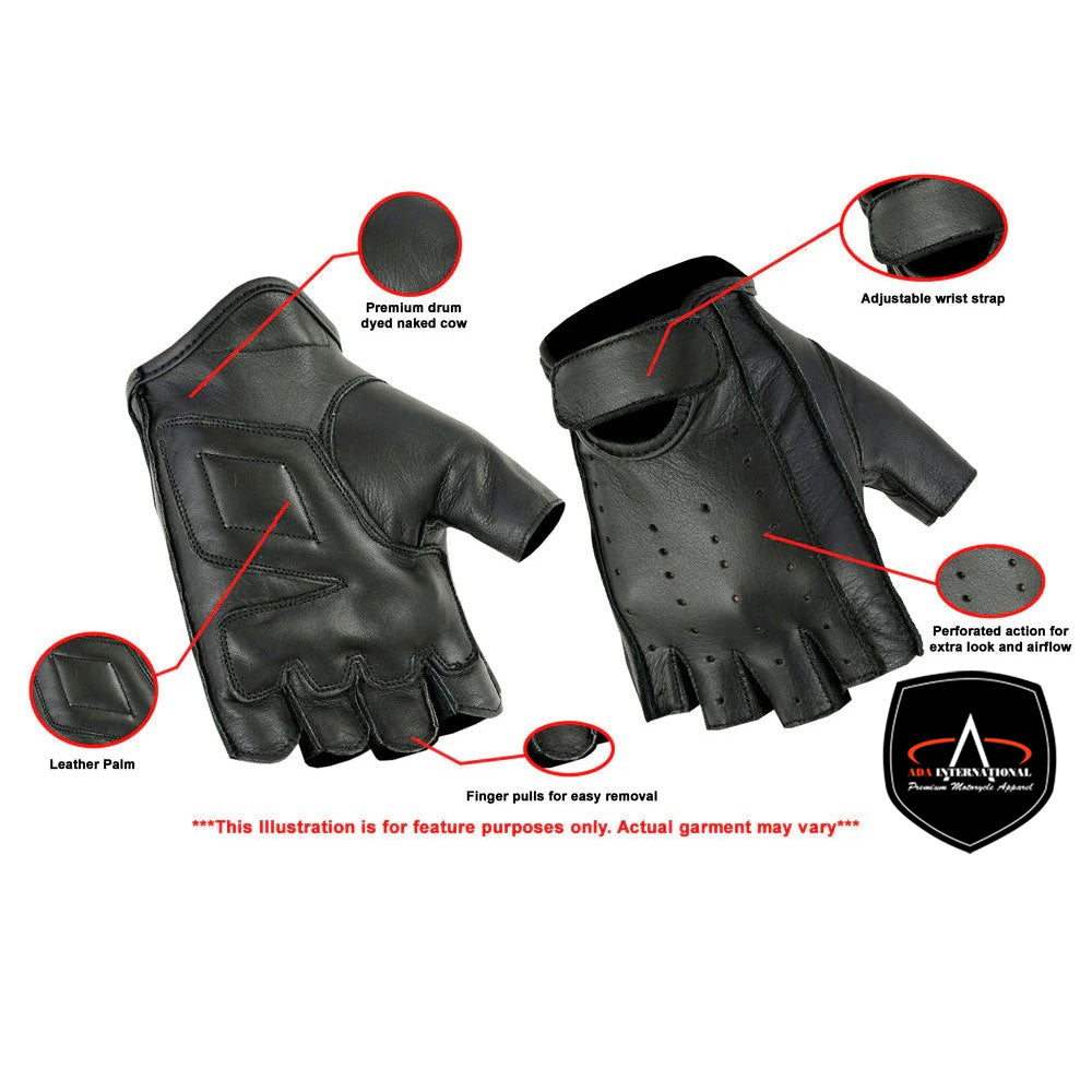 ADA64 Premium Fingerless Cruiser Glove