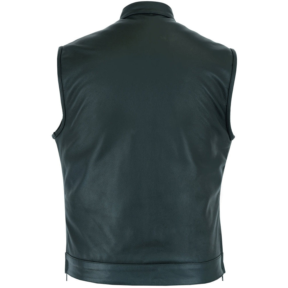 ADA171 Double Crosser Men's Leather Motorcycle Vest