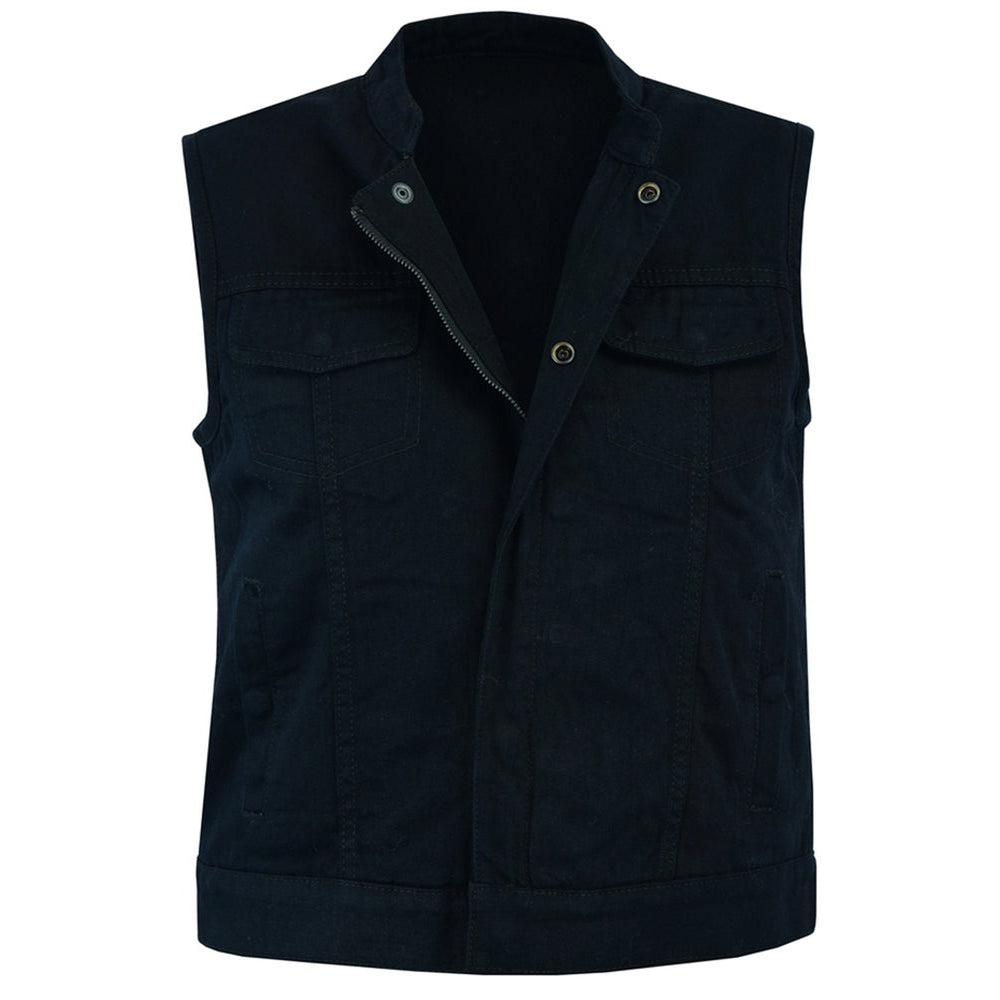 ADA987 Women's Advance Black Construction Denim Vest