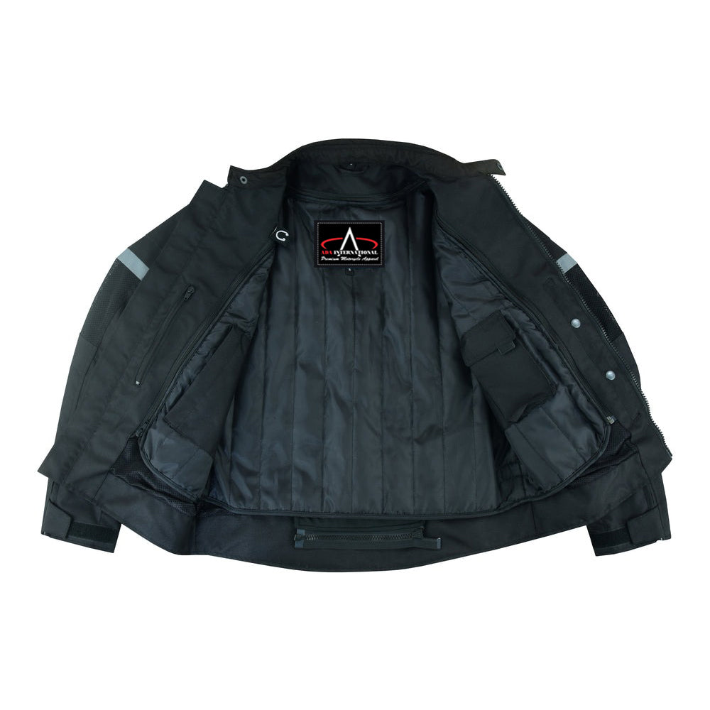 ADA764 Men’s Black Racer Mesh Jacket With Armor