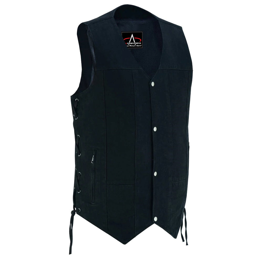 ADA914TALL Men's Ten Pocket Denim Utility Vest - TALL