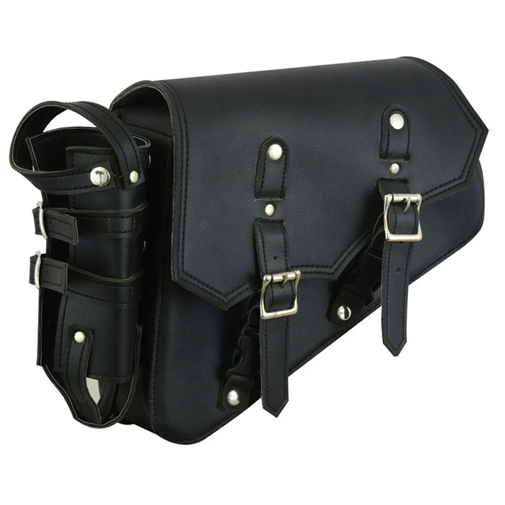 ADA5011L Left Side Synthetic Leather Swing Arm Bag w/Bottle Holder