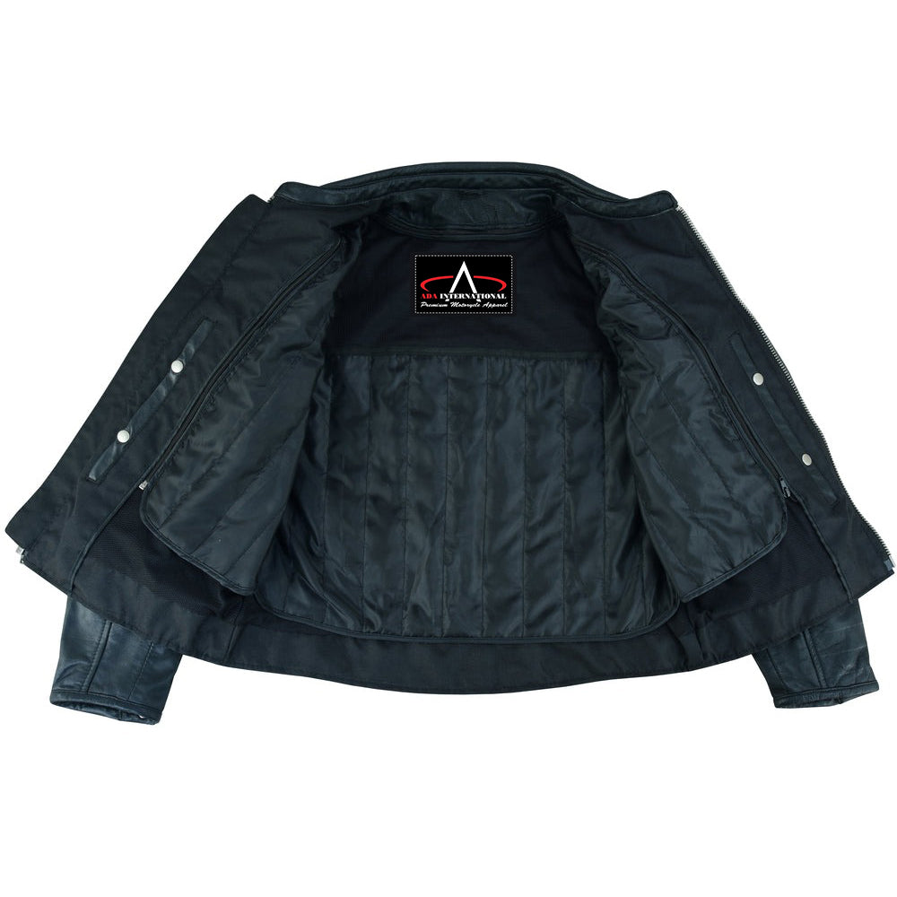 ADA850 Women's Classic Plain Side Fitted M/C Style Jacket