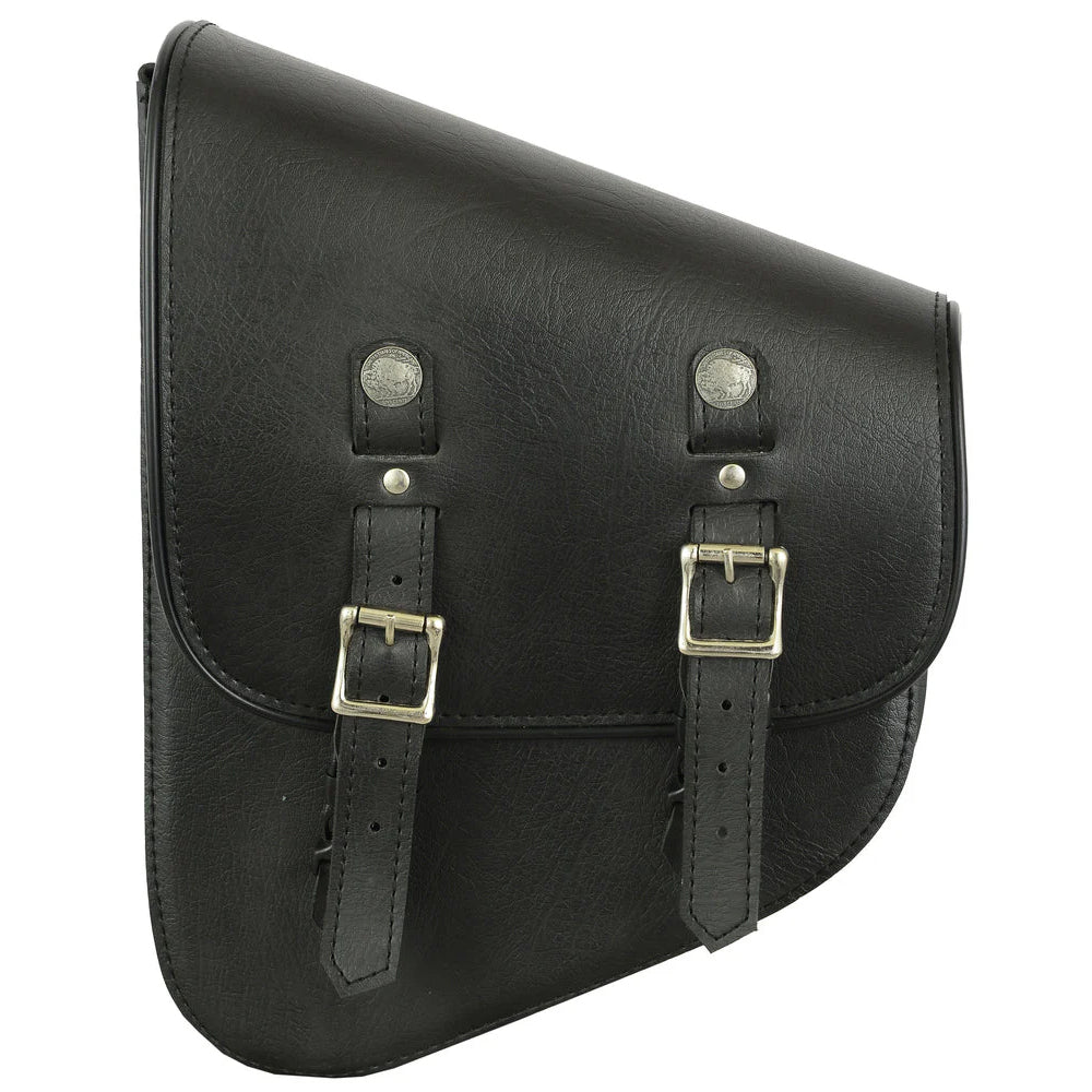 ADA4010L Left Side Premium Leather Swing Arm Bag W/ Buffalo Snaps