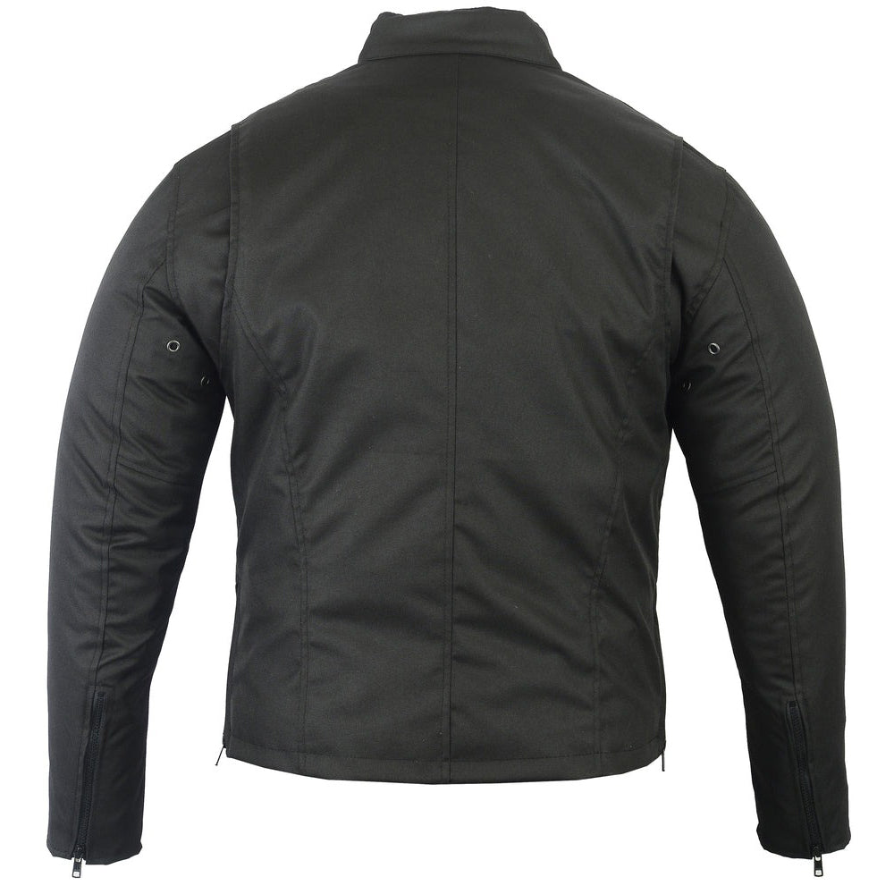 ADA617 All-Season Men's Textile Cruiser Jacket with Removable Hood
