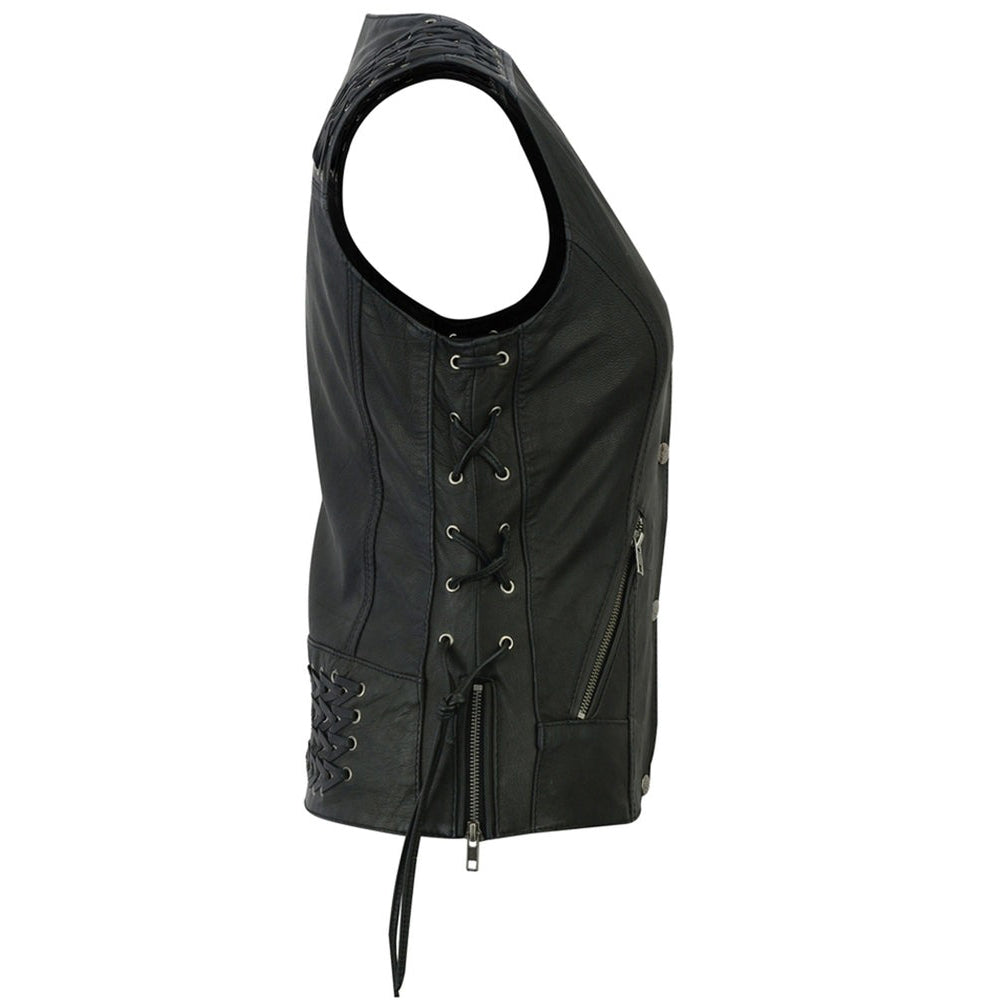 ADA285 Women's Vest with Grommet and Lacing Accents