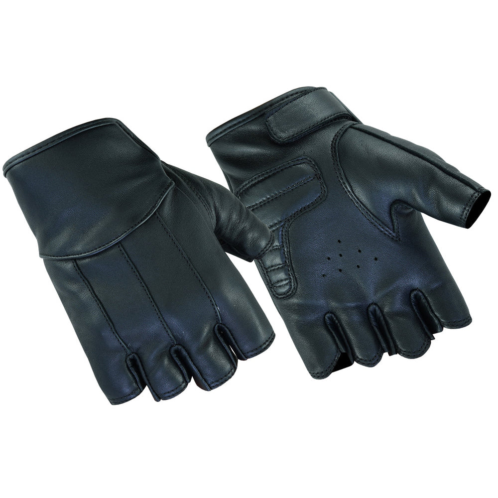 ADA3 Women's Tough Deer Skin Fingerless Gloves with Gel palm