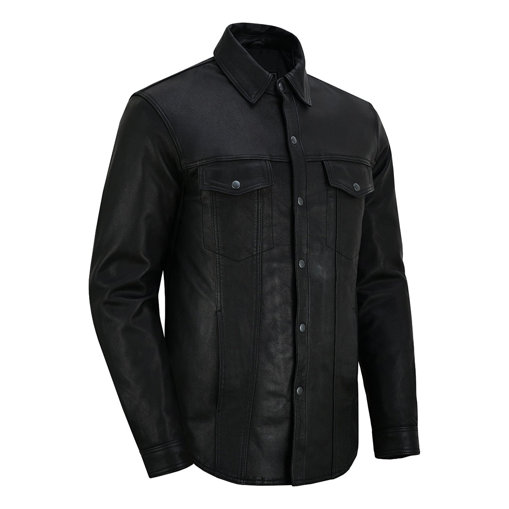 ADA770 Men's Premium Lightweight Leather Shirt