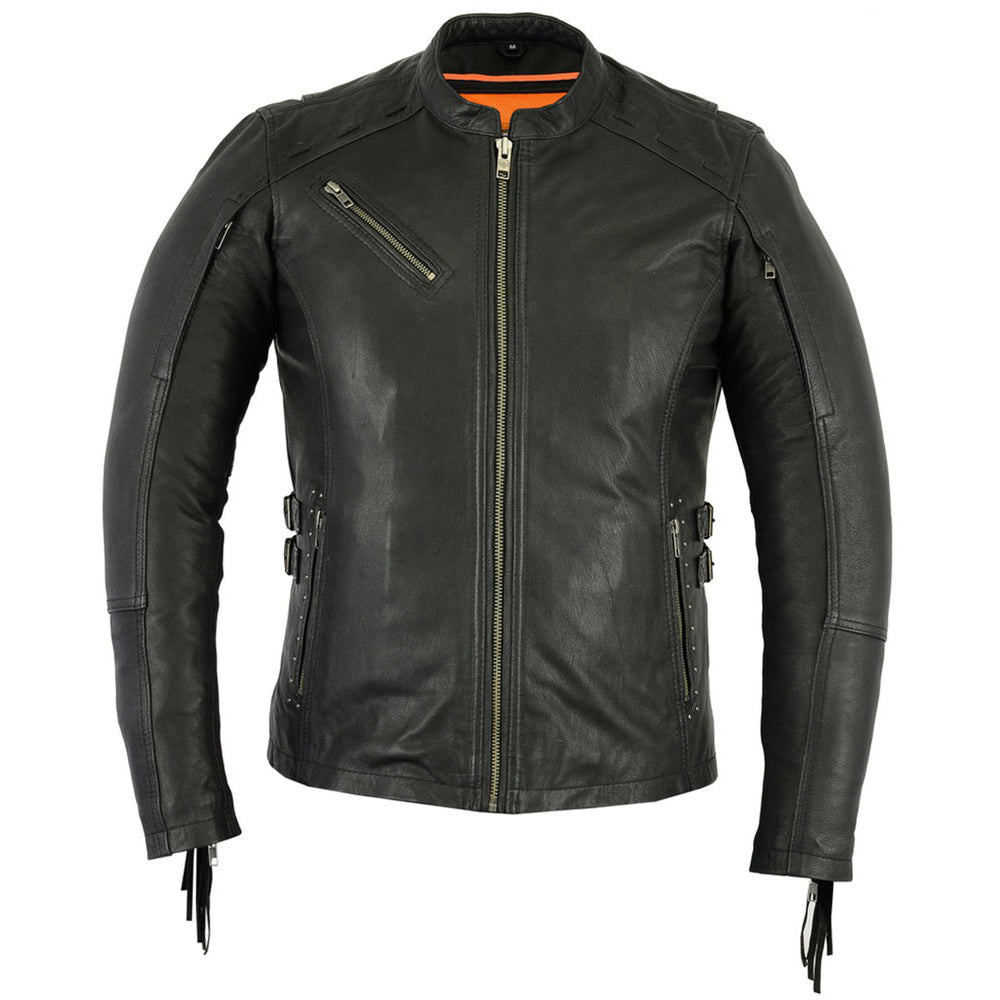 ADA880 Women's Stylish Jacket with Fringe