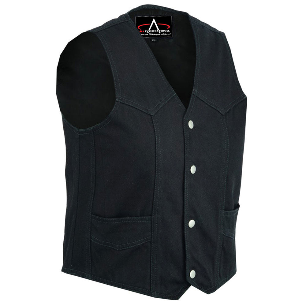 ADA9725 Kids Denim Plain Side Vest