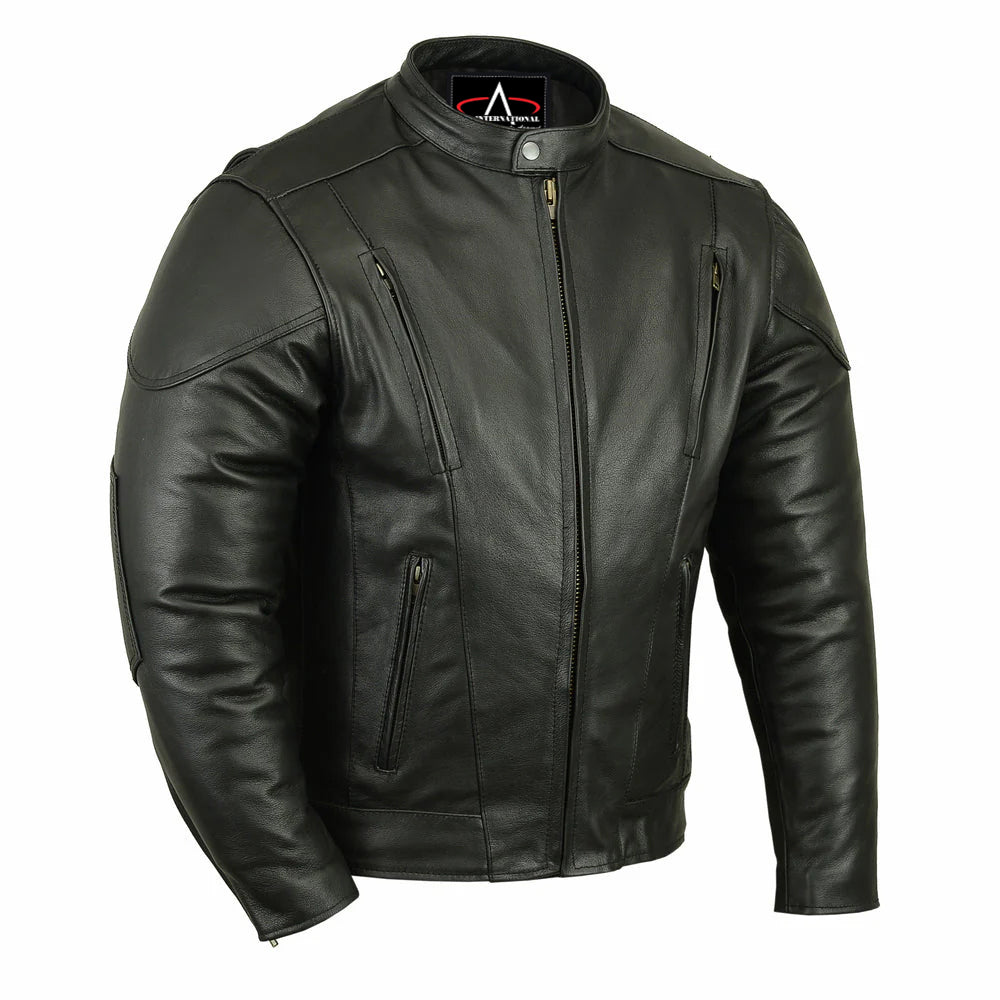 ADA779 Men's Vented M/C Jacket w/ Plain Sides