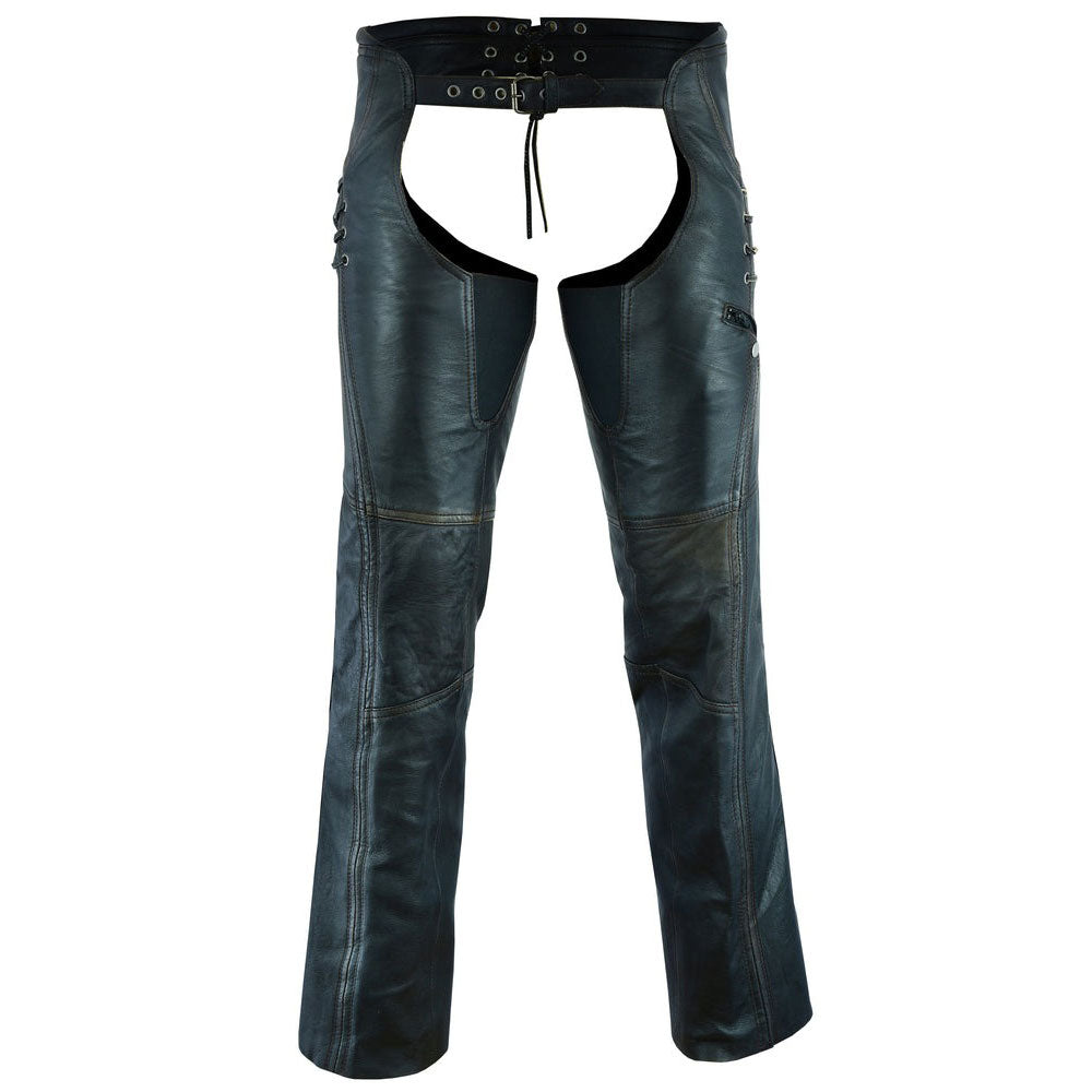 ADA490 Women's Stylish Lightweight Hip Set Chaps in Lightweight Drum Dyed Distres