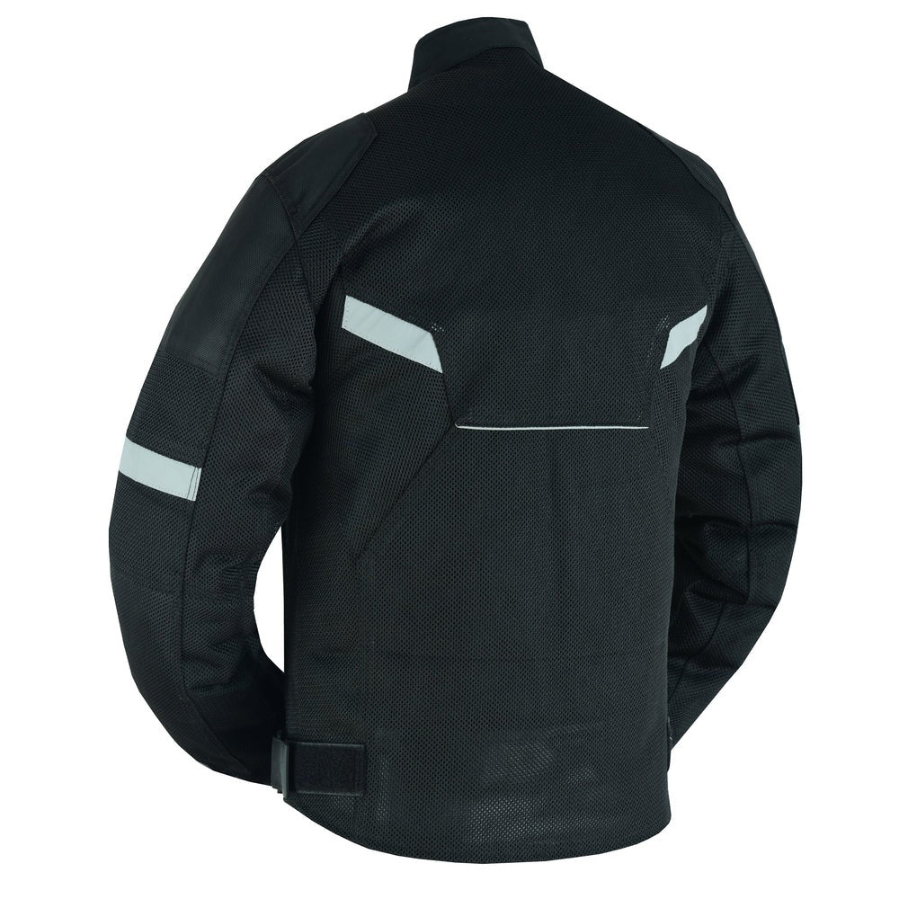 ADA766 Men's Performance Mesh Motorcycle Jacket - Black