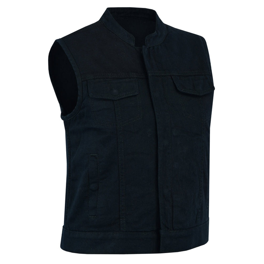 ADA987 Women's Advance Black Construction Denim Vest