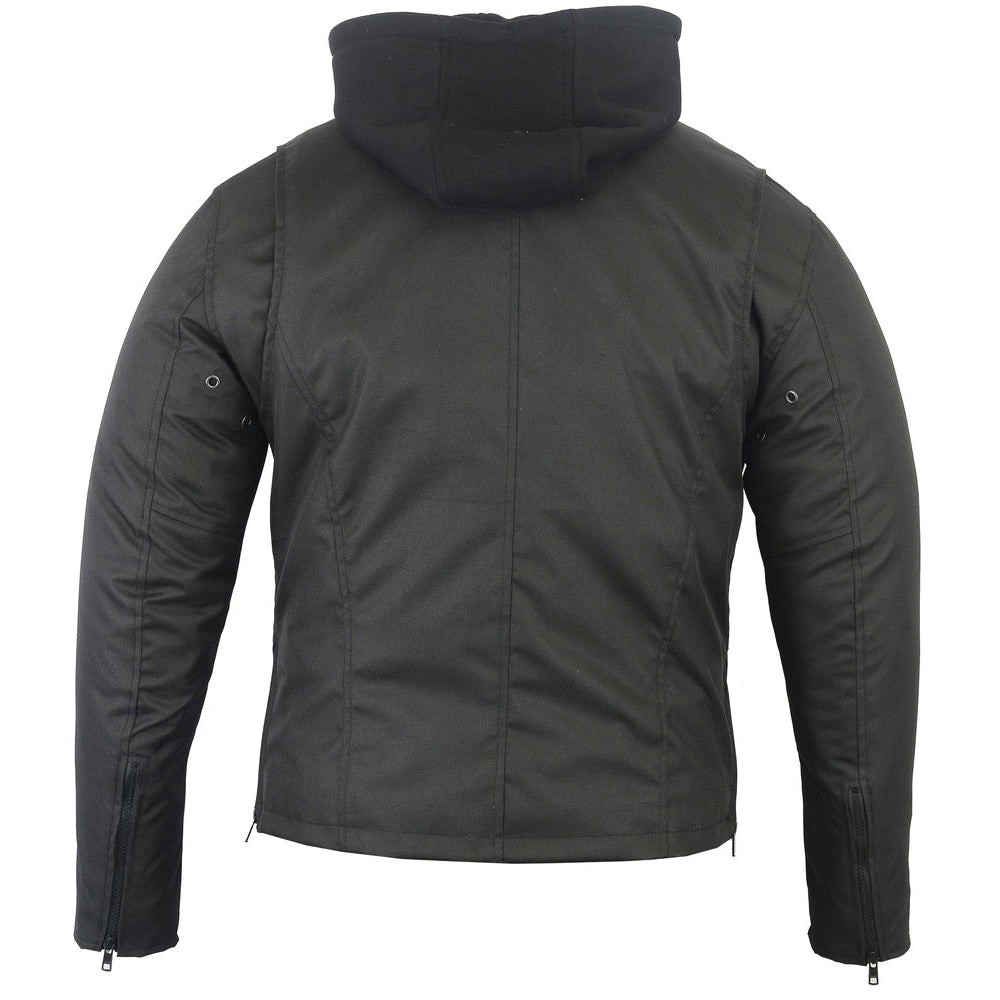 ADA617 All-Season Men's Textile Cruiser Jacket with Removable Hood