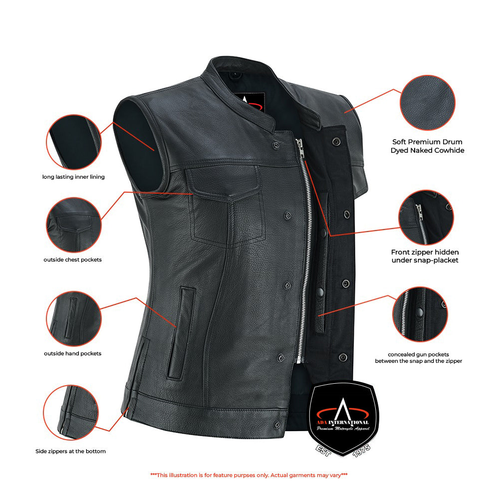 ADA287 Women's Premium Single Back Panel Concealment Vest
