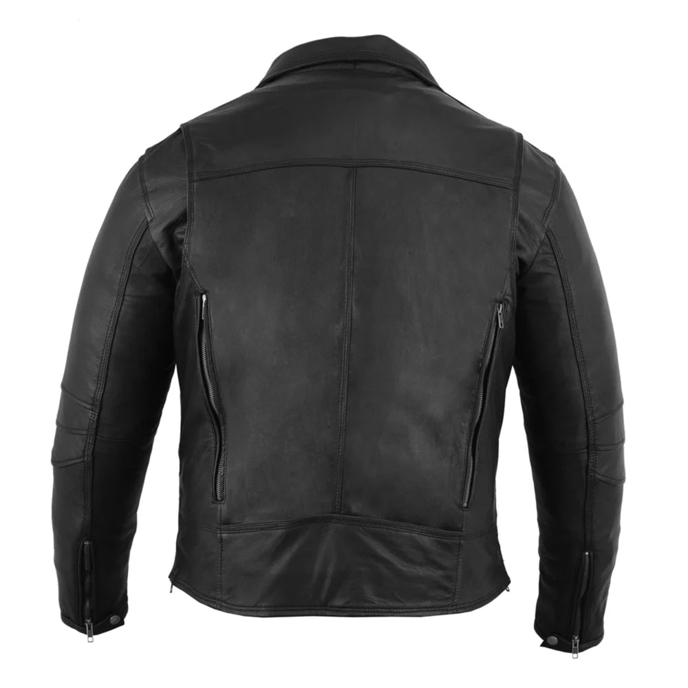 ADA794 Men's Modern Longer Beltless Biker Jacket