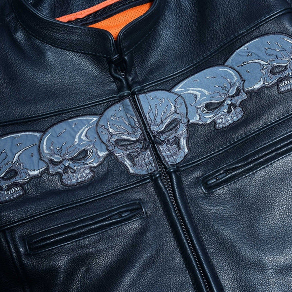 ADA700 Men's Scooter Jacket w/Reflective Skulls