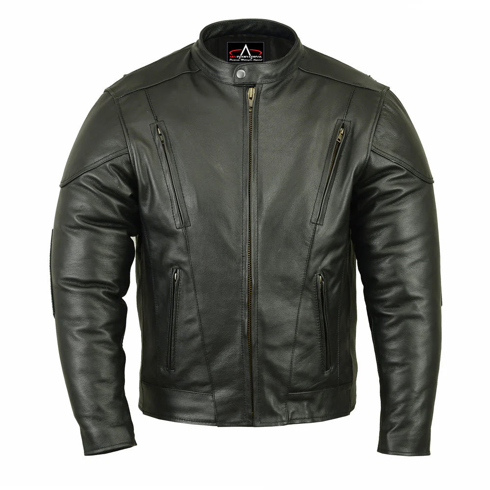 ADA779 Men's Vented M/C Jacket w/ Plain Sides
