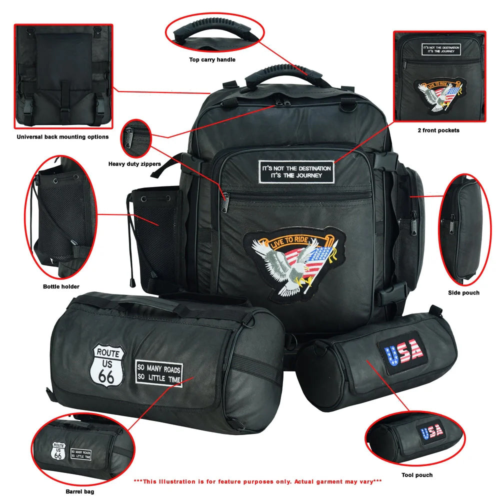 ADA370 Three Piece Sissy Bar Back Pack