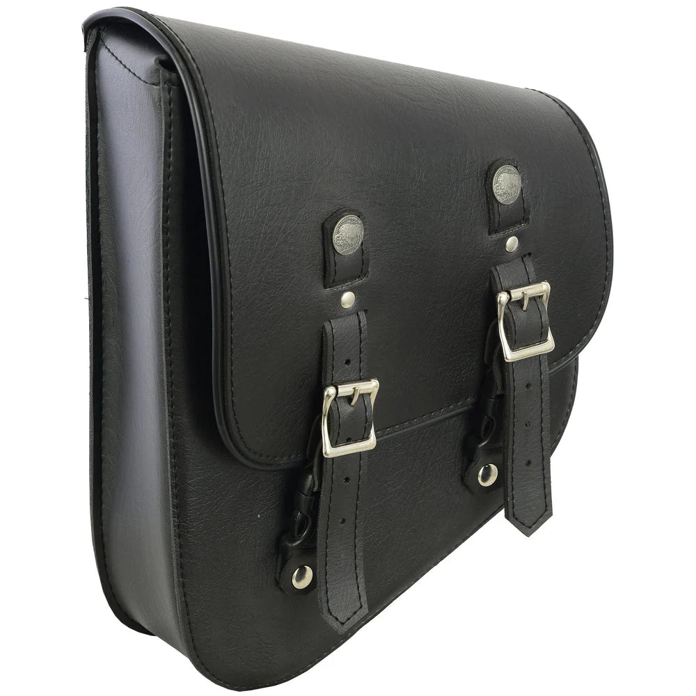 ADA4010L Left Side Premium Leather Swing Arm Bag W/ Buffalo Snaps