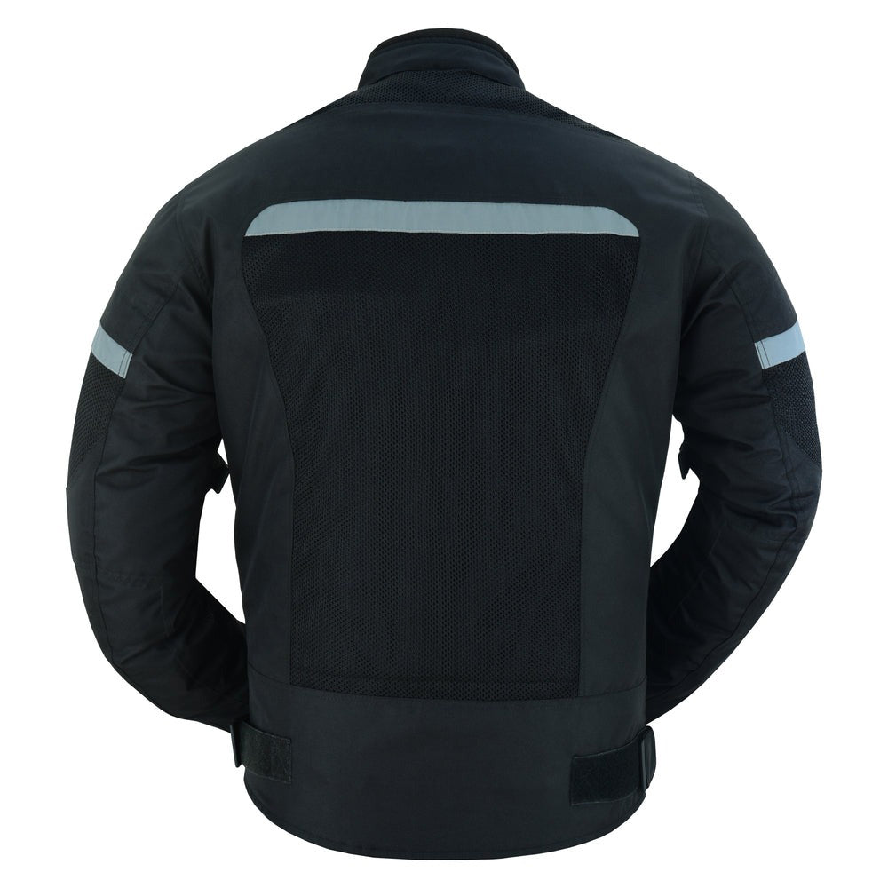 ADA764 Men’s Black Racer Mesh Jacket With Armor