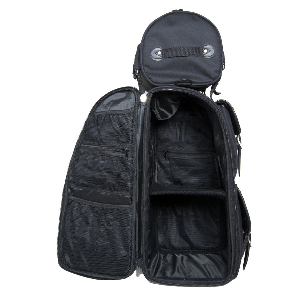 ADA391S Updated Touring Sissy Bar Bag w/ Studs