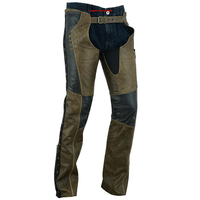 ADA498 Women's Stylish Lightweight Hip Set Chaps- Two Tone
