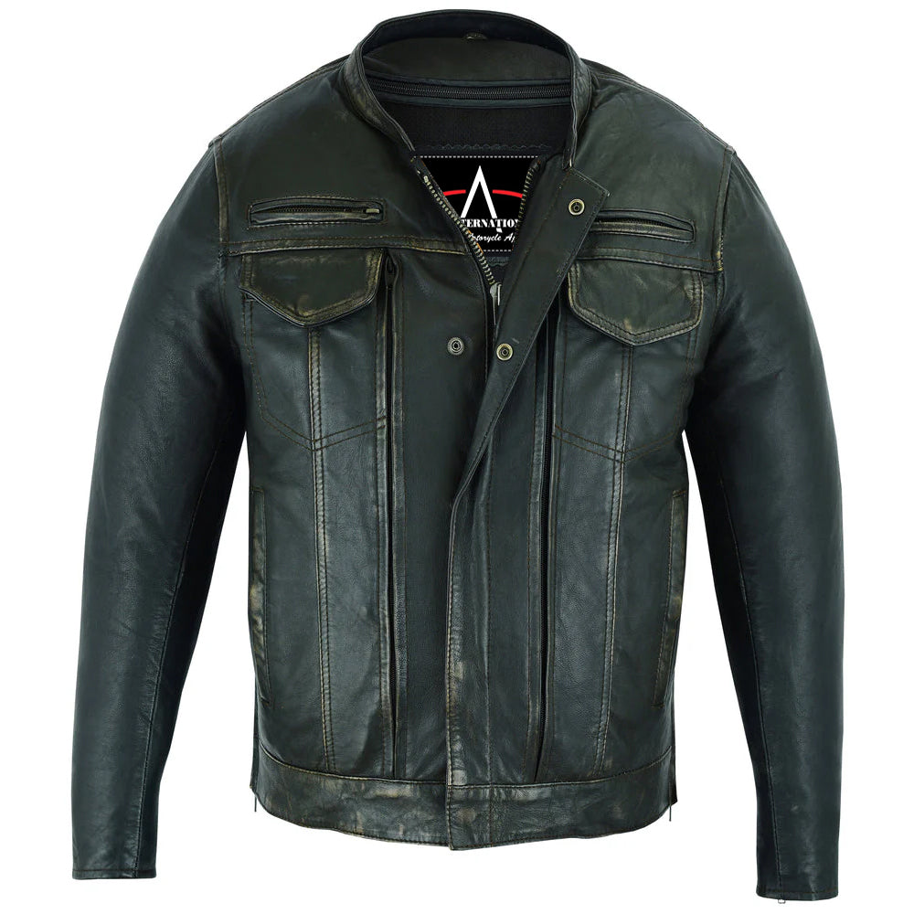 ADA790 Men's Modern Utility Style Jacket in Lightweight Drum Dyed Dist