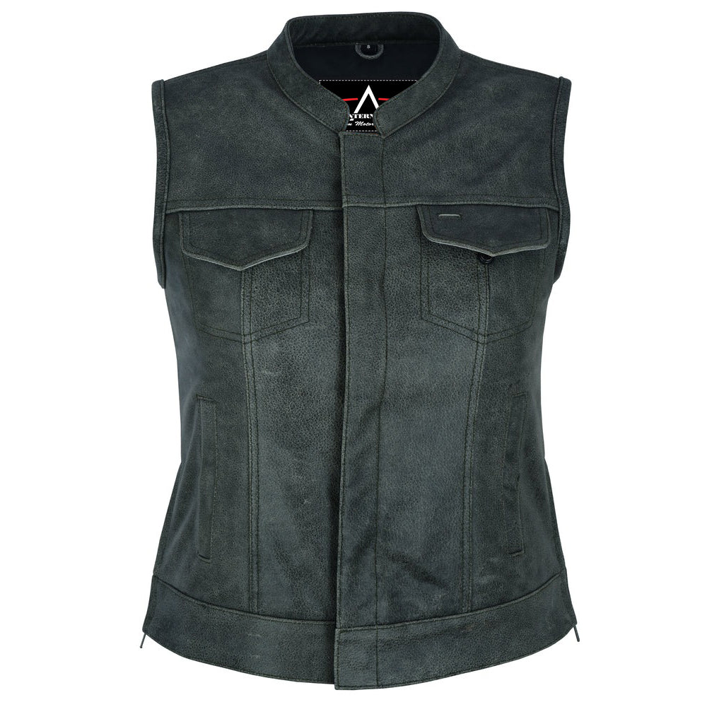 ADA229 Women's Premium Single Back Panel Vest with Smart Access Pocket - Gray