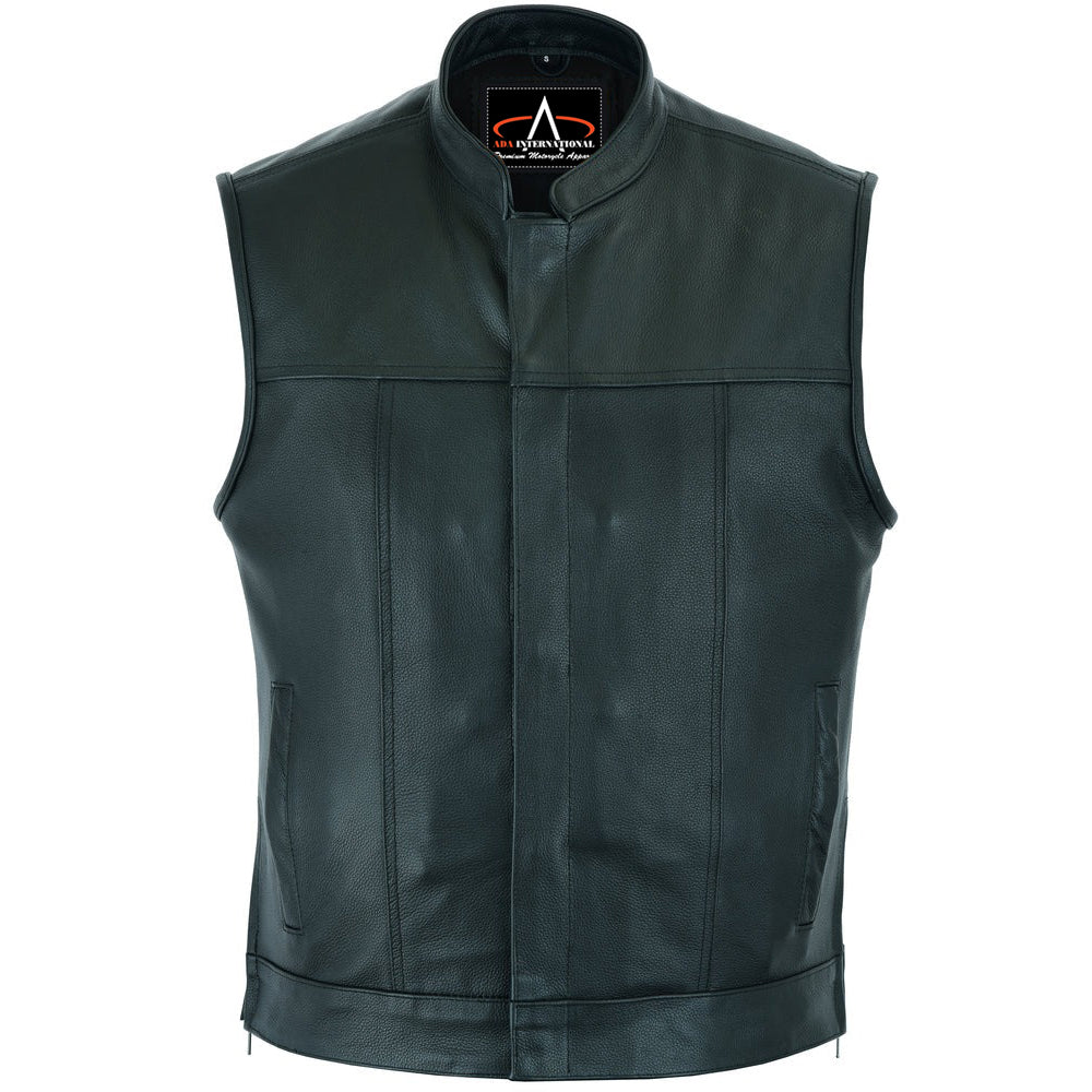 ADA171 Double Crosser Men's Leather Motorcycle Vest