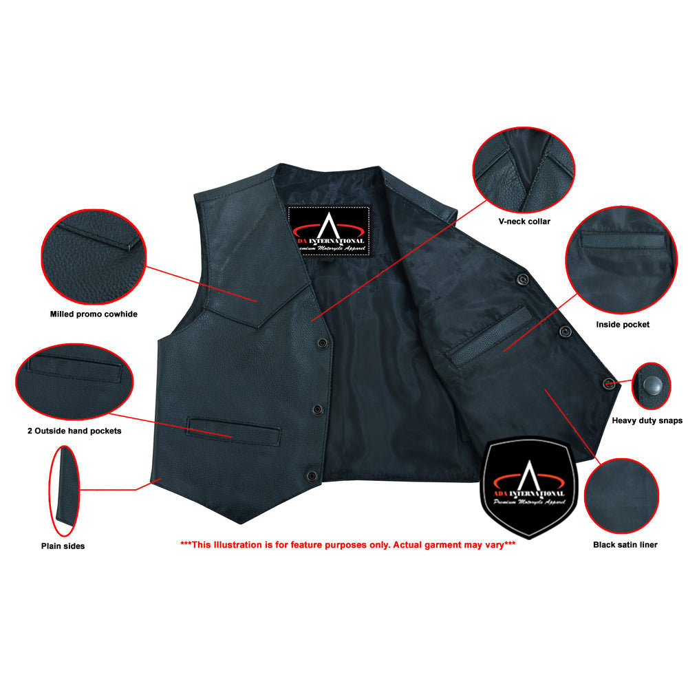 ADA1744 Toddler Traditional Style Plain Side Vest