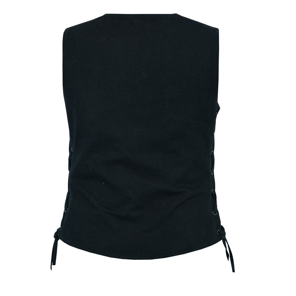 ADA908 Women's Denim Longer Body & ¾ Vest - Side Laces