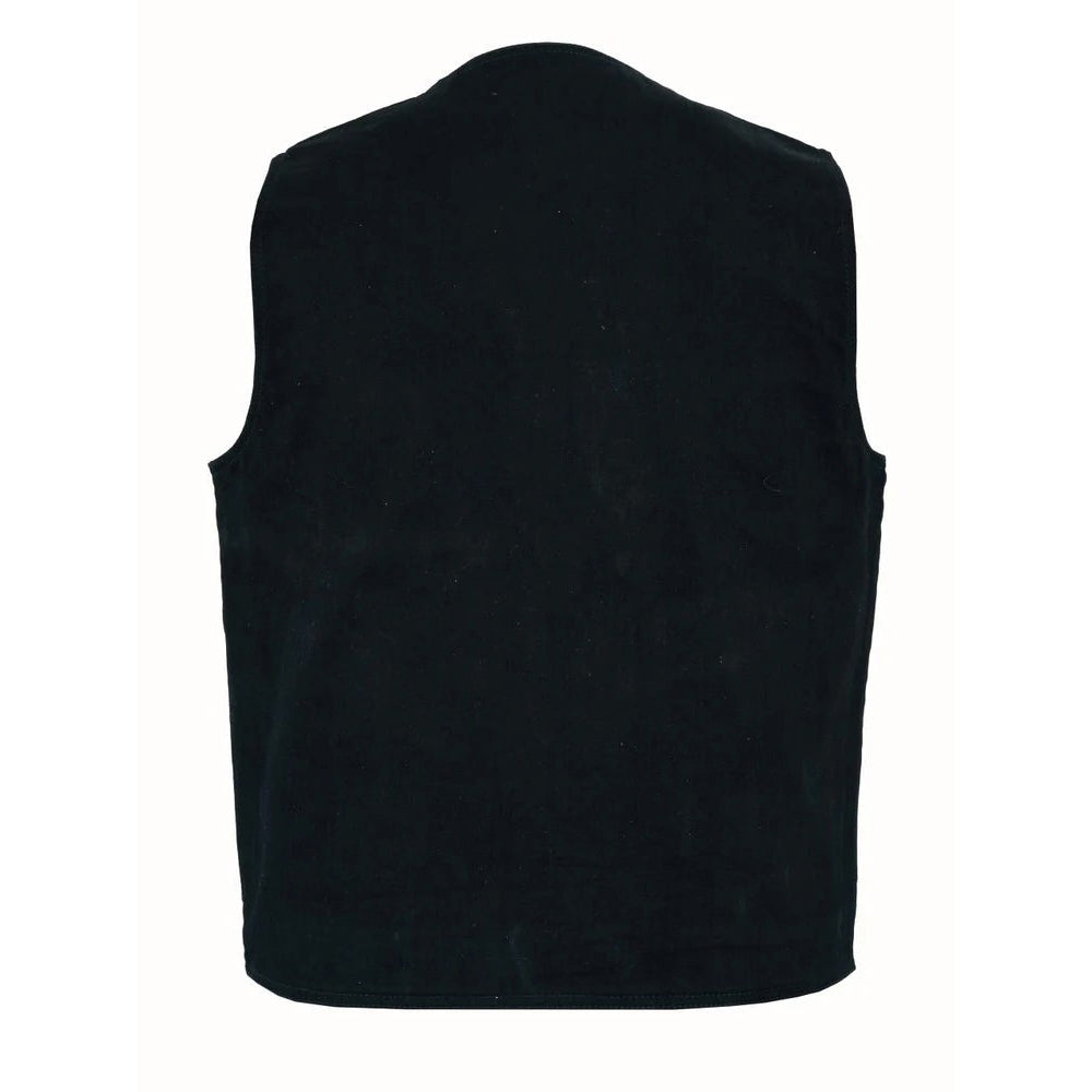 ADA910 Men's Traditional Denim Vest with Plain Sides