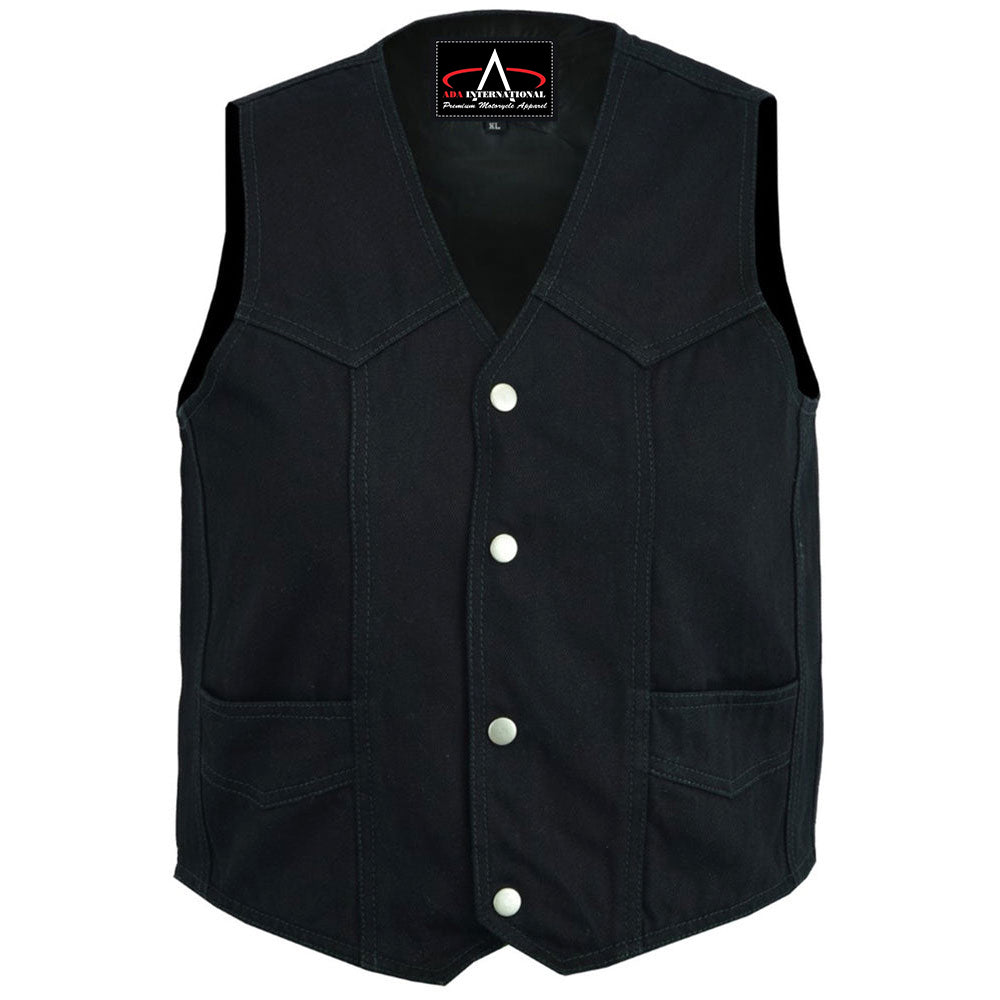 ADA9725 Kids Denim Plain Side Vest