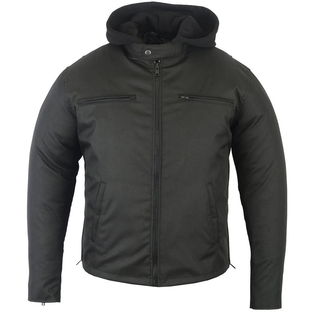ADA617 All-Season Men's Textile Cruiser Jacket with Removable Hood