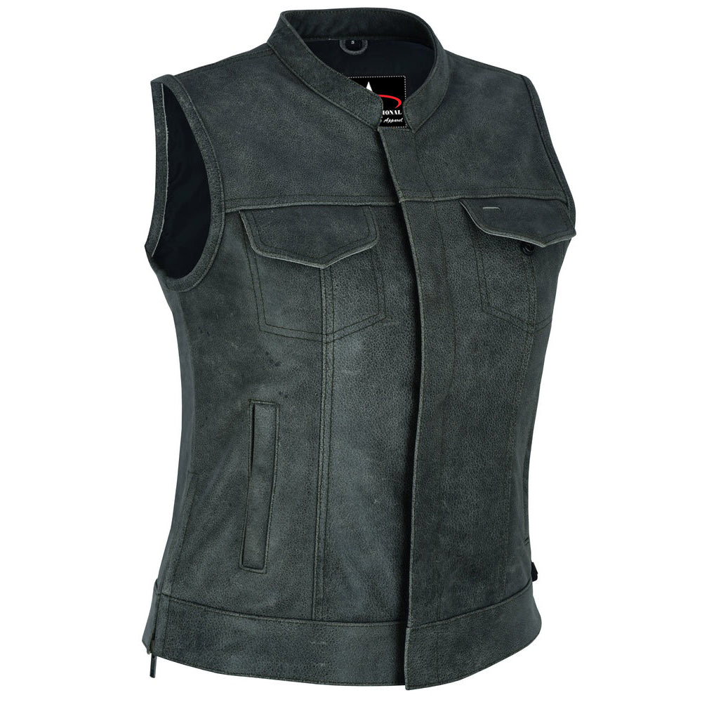 ADA229 Women's Premium Single Back Panel Vest with Smart Access Pocket - Gray