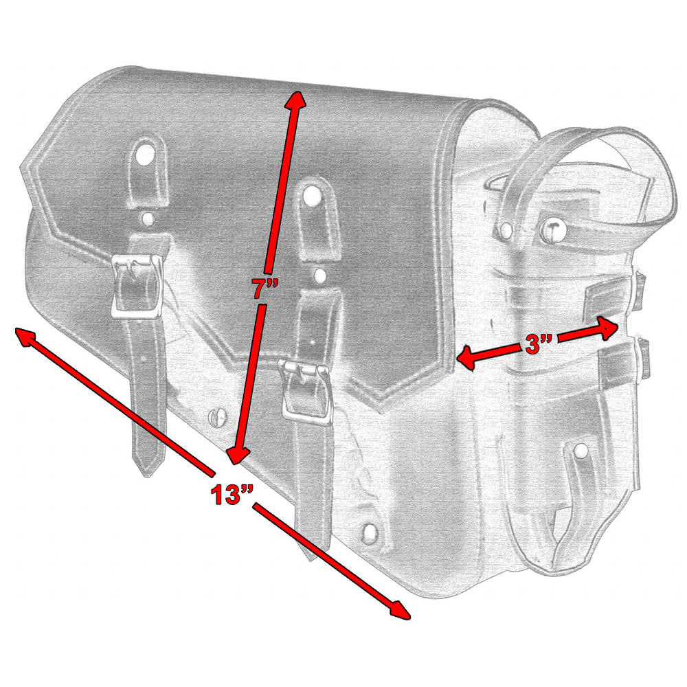 ADA5011R Right Side Synthetic Leather Swing Arm Bag w/Bottle Holder