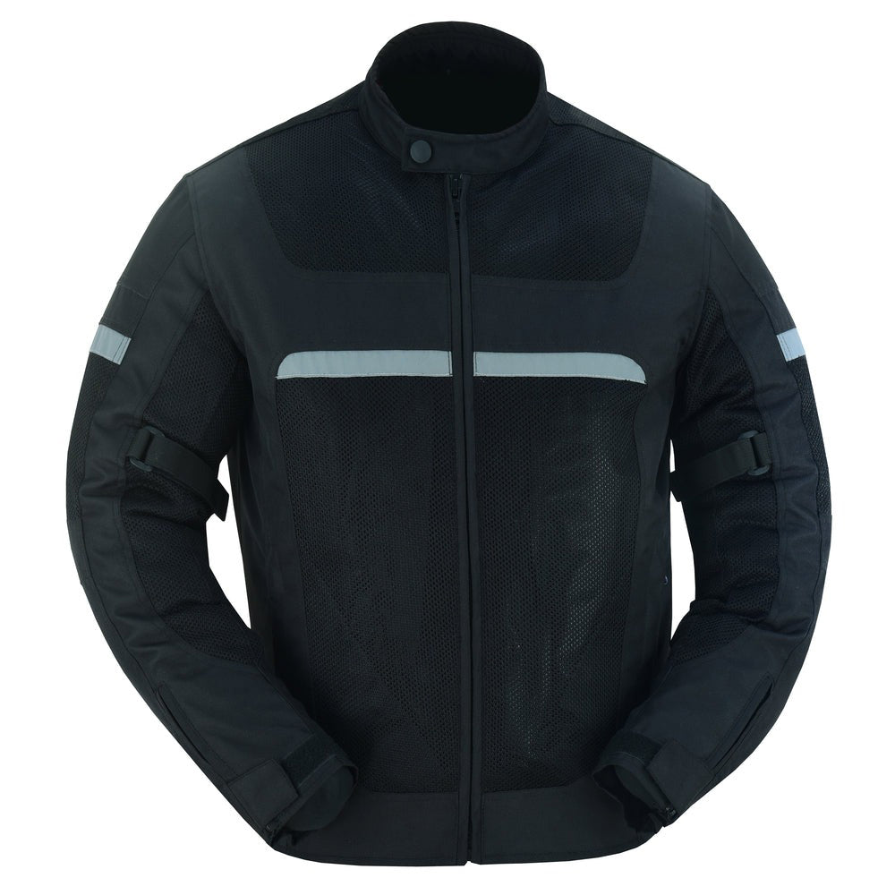 ADA764 Men’s Black Racer Mesh Jacket With Armor