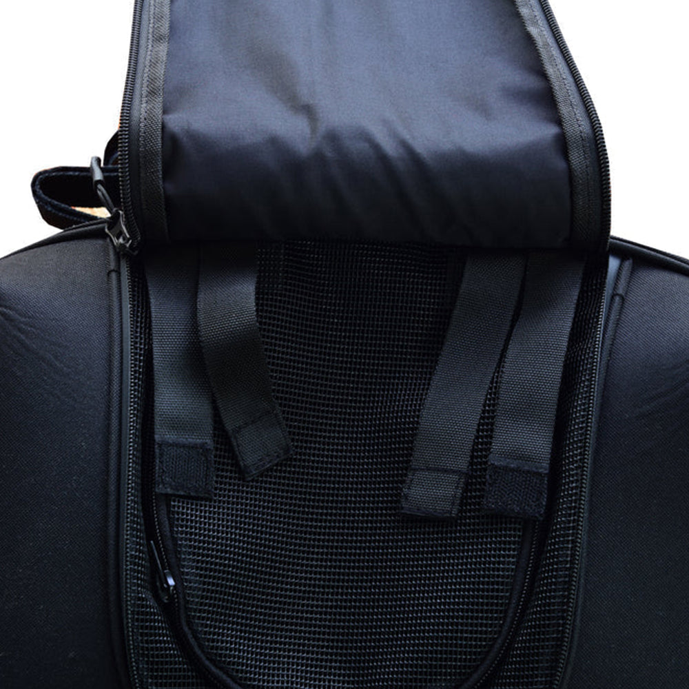 ADA388 Daniel Smart Black Heavy Duty Textile Motorcycle Pet Carrier Si