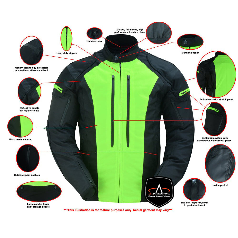 Blast Hi-Viz All-Season Waterproof Motorcycle Jacket
