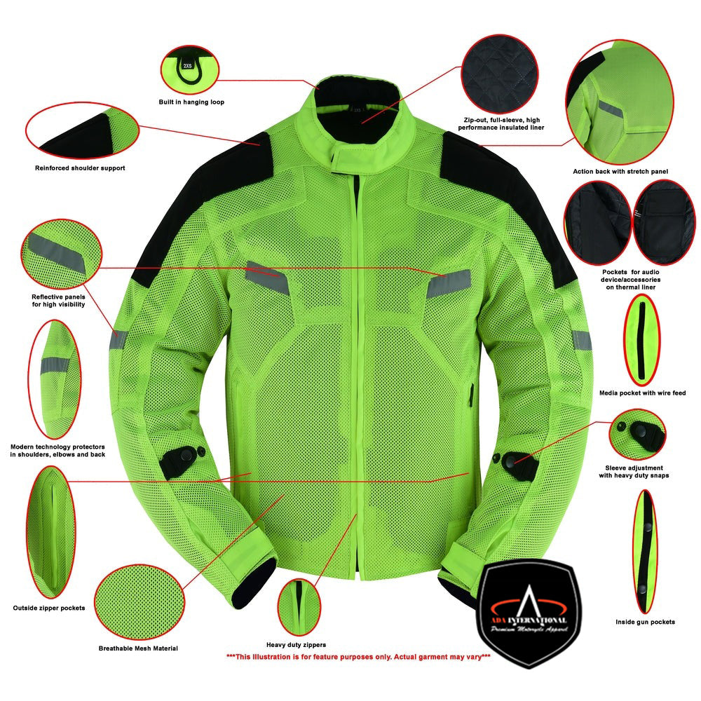 ADA765 Men’s Performance High-Vis Mesh Jacket