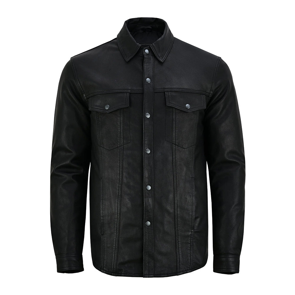 ADA770 Men's Premium Lightweight Leather Shirt