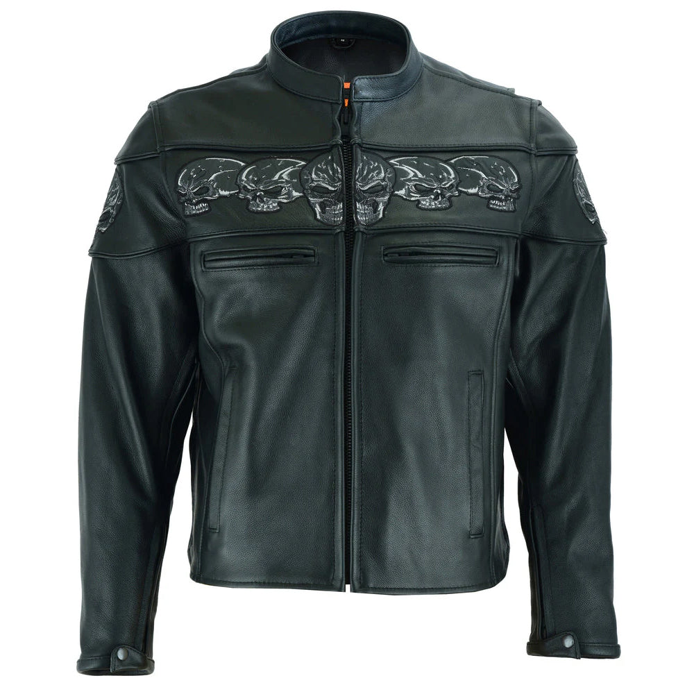 ADA700 Men's Scooter Jacket w/Reflective Skulls
