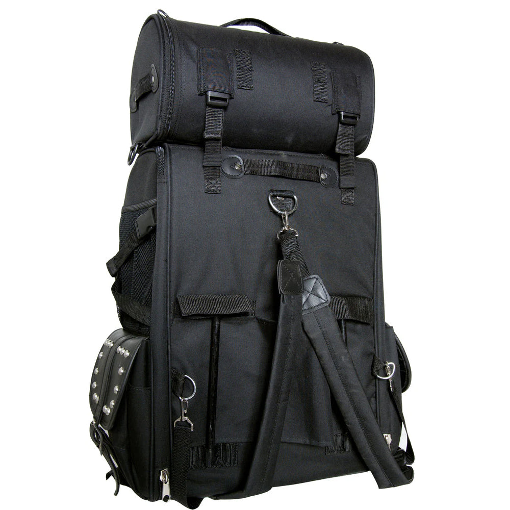ADA391S Updated Touring Sissy Bar Bag w/ Studs