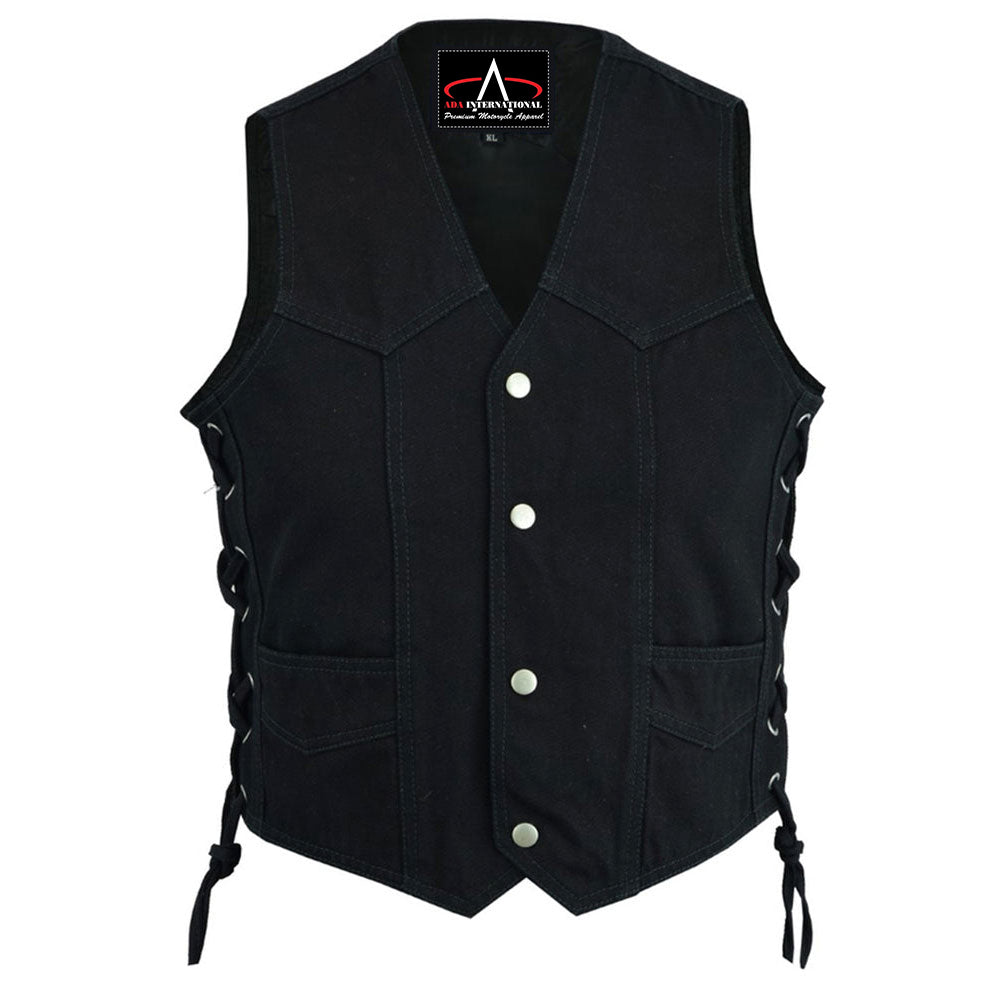 ADA9726 Kids Denim Side Lace Vest