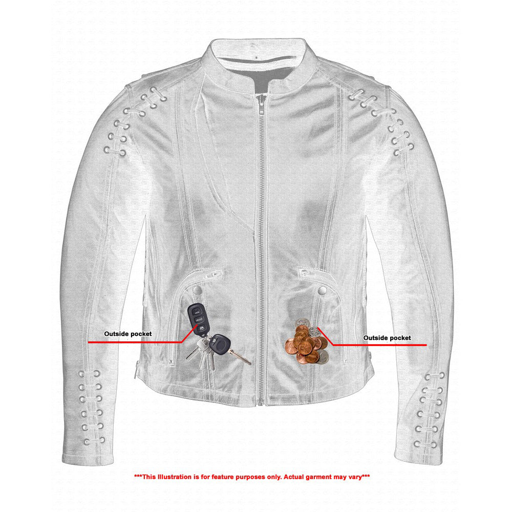 ADA880 Women's Stylish Jacket with Fringe
