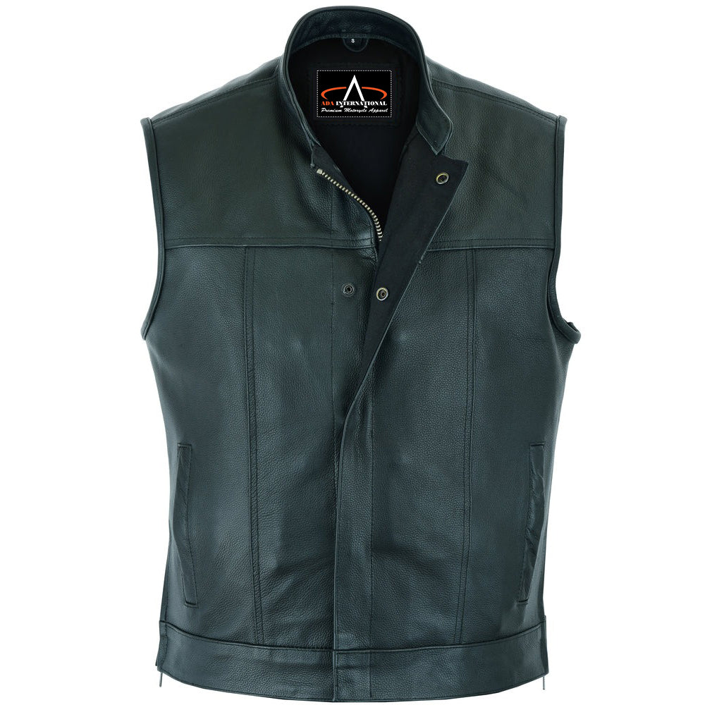 ADA171 Double Crosser Men's Leather Motorcycle Vest