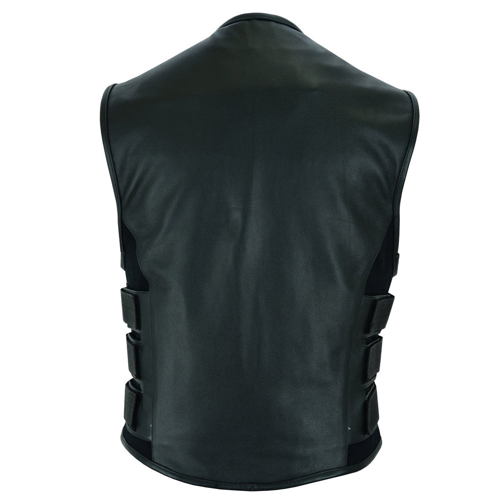 ADA007 Men's SWAT Team Style Leather Vest